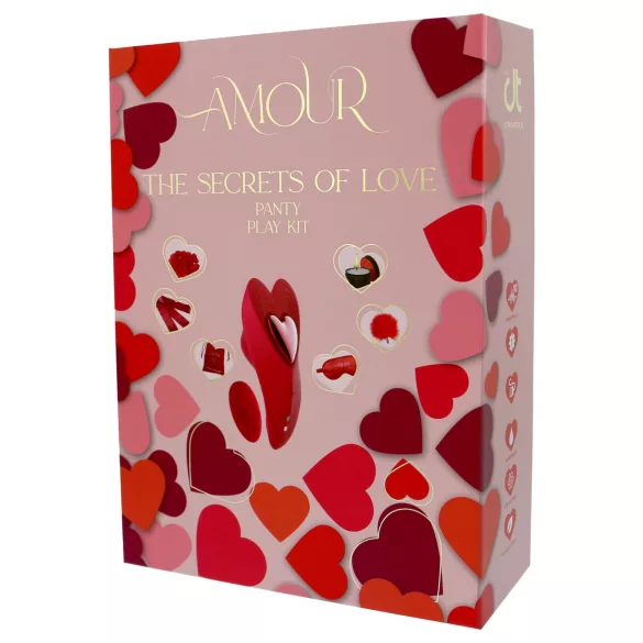 Dreamtoys Amour - wearable knicker vibrator set (red)