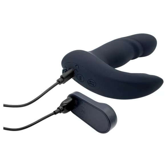 Dreamtoys Pulz - thrusting anal vibrator with remote control (blue)
