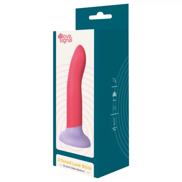 Dreamtoys Love Signal - two-tone silicone dildo, medium (red)