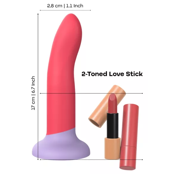 Dreamtoys Love Signal - two-tone silicone dildo, medium (red)