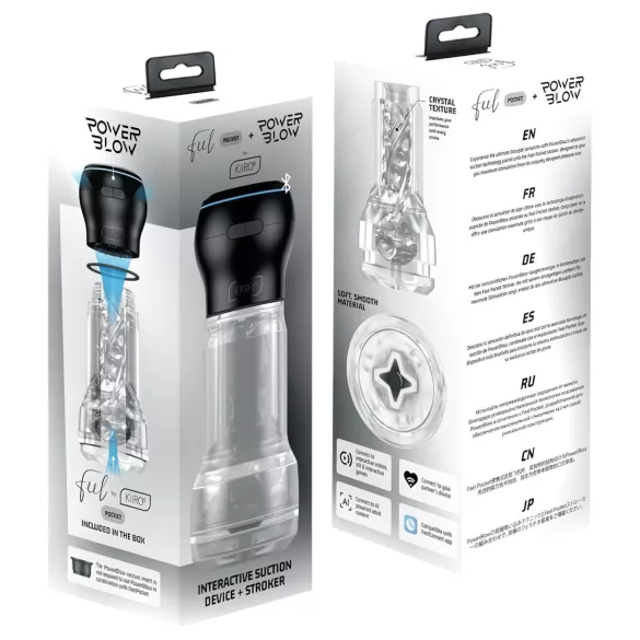 Kiiroo Feel Pocket & PowerBlow - interactive masturbator (transparent)