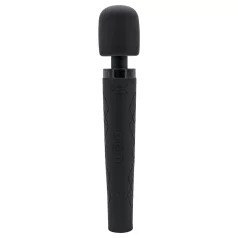 Pixey Deluxe Black Velvet - M‑size wand vibrator (black)