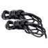 S&M - Silky Bondage Rope Set - Black (2 Pieces)