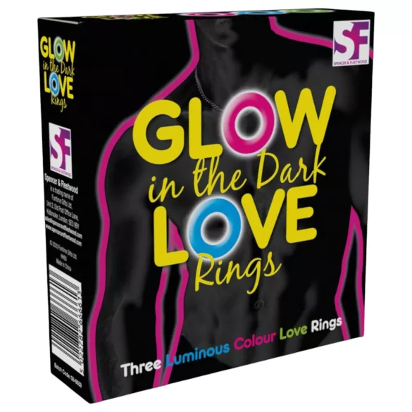 Love Rings - glow-in-the-dark penis ring set (3 pcs)