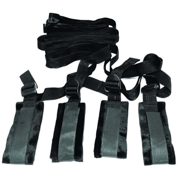 S&M - Bed Restraint Bondage Set (Black)