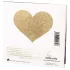Bijoux Indiscrets Flash - glitter heart nipple stickers (gold)