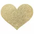 Bijoux Indiscrets Flash - glitter heart nipple stickers (gold)