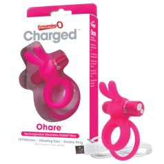Screaming O Ohare - Rechargeable Bunny Vibrating Ring (Pink)