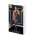 Baci - One-shoulder Mesh Floral Fishnet Bodystocking - Black (S-L)