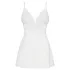 Obsessive 810-BAB-2 - Lace Babydoll & Thong Set (White)