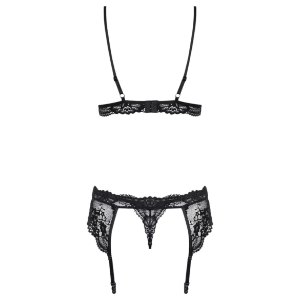 Obsessive 810-SEG-1 - Lace Lingerie Set (Black)