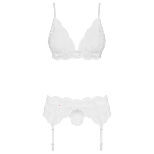 Obsessive 810-SEG-2 - Lace Lingerie Set (White) - L/XL