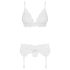 Obsessive 810-SEG-2 - Lace Lingerie Set (White) - L/XL
