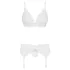 Obsessive 810-SEG-2 - Lace Lingerie Set (White) - L/XL