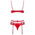 Obsessive Heartina - Red Lingerie Set