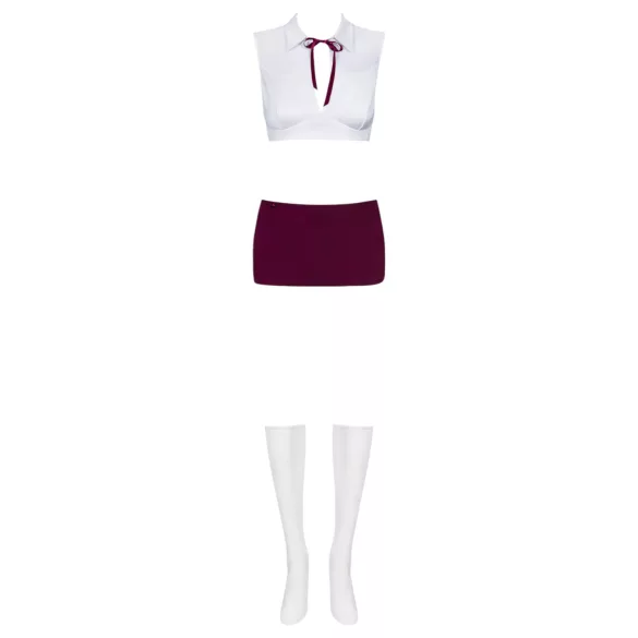 Obsessive Student - Schoolgirl Costume Set (5 Pieces)