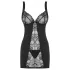 Obsessive Heartina - Black Nightdress & Thong Set