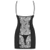 Obsessive Heartina - Black Nightdress & Thong Set