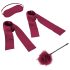 S&M - Beginner's Satin Bondage Set (Red) - 4 Pieces