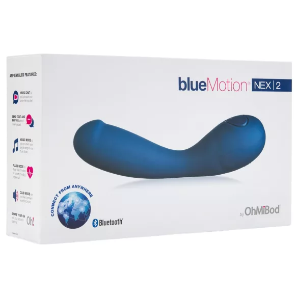 OhMiBod Bluemotion Nex 2 - App-controlled G-spot vibrator (blue)