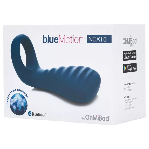 OHMIBOD Bluemotion Nex 3 - Smart Vibrating Ring (Blue)
