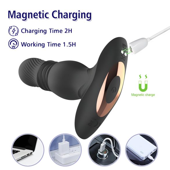 Aixiasia Roy - Wireless Rechargeable Anal Vibrator (Black)