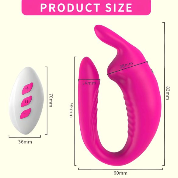 Aixiasia Hera - Wireless Rechargeable Couple's Vibrator (Pink)