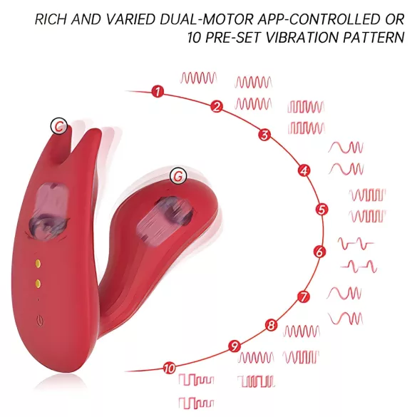 Magic Motion Umi - App-controlled wearable vibrator (red)