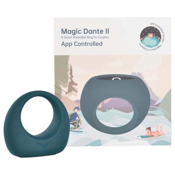 Magic Motion Dante II - Smart Rechargeable Vibrating Ring (Blue)