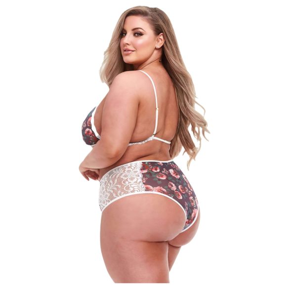Baci Plus Size - Floral Lace Bra Set