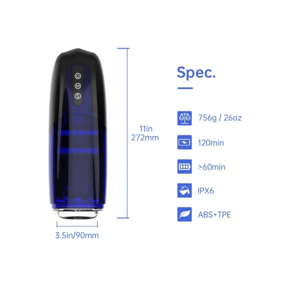 Magic Motion Xone - App-controlled masturbator for men (blue)
