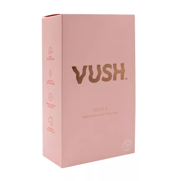 Vush The Rose 2 - Waterproof Rechargeable Massager Vibrator (Pink)