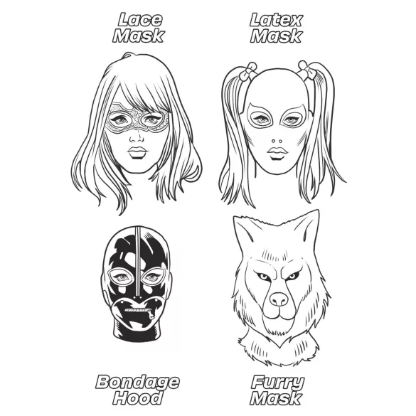 WoodRocket - The World of Fetishes: Adult Coloring Book