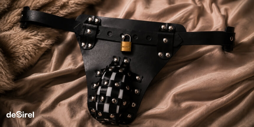 Orgasm denial with a chastity cage for consensual control play | Desirel.co.uk Sex Shop