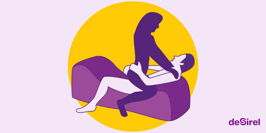 Balance & Flow sex position using the Desirel Magic Pillow sex pillow | Desirel.co.uk Sex Shop