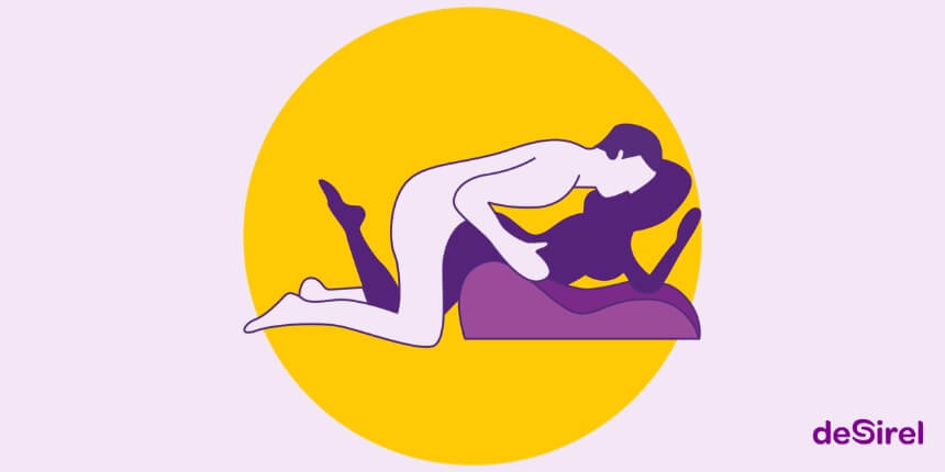 Elite Angle sex position using the Desirel Magic Pillow sex pillow | Desirel.co.uk Sex Shop