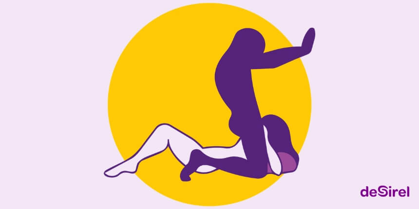 Neck Saver sex position using the Desirel Magic Pillow sex pillow | Desirel.co.uk Sex Shop
