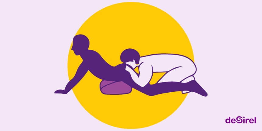 Playful Depth sex position using the Desirel Magic Pillow sex pillow | Desirel.co.uk Sex Shop