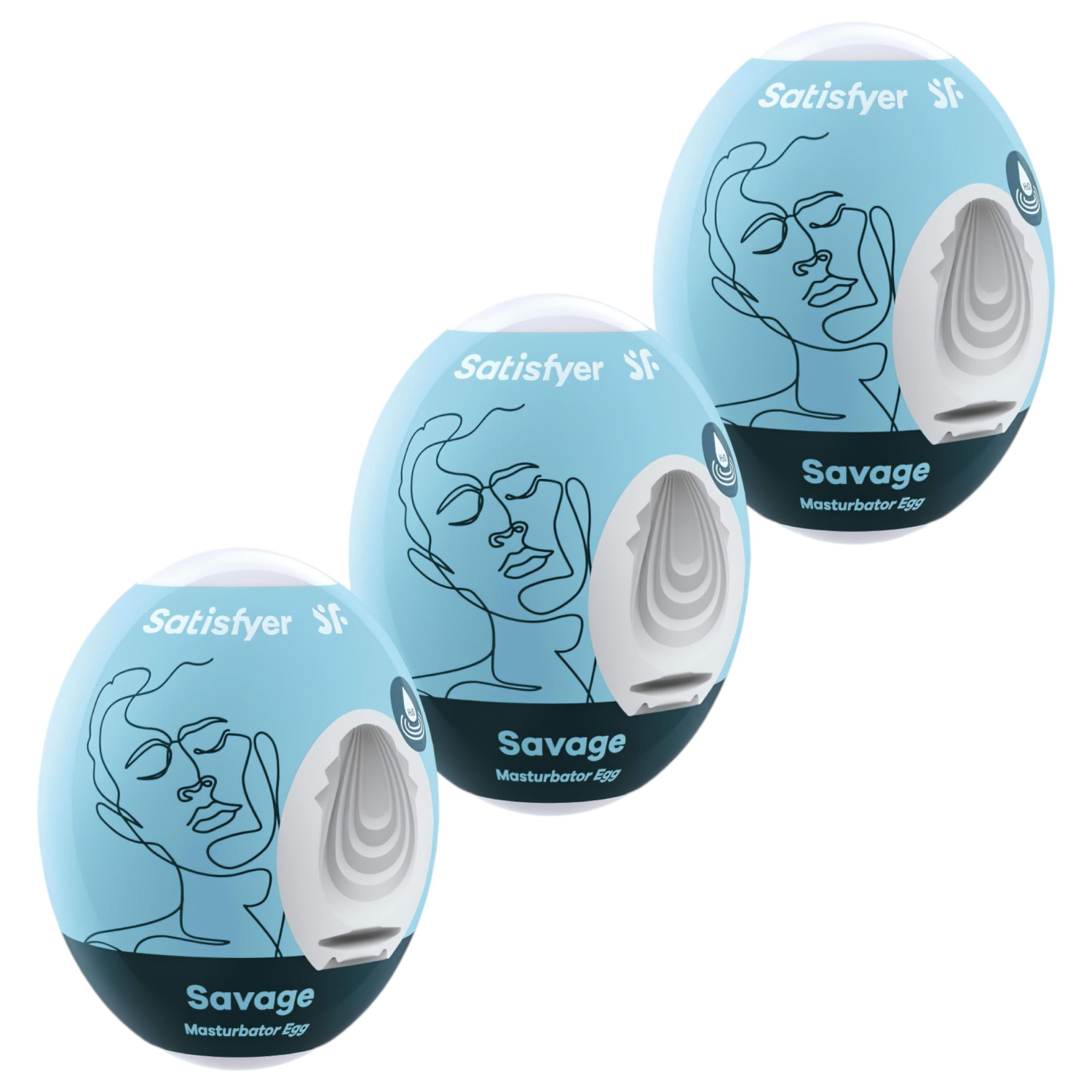 Satisfyer Egg Savage - Set of 3 Egg Masturbators