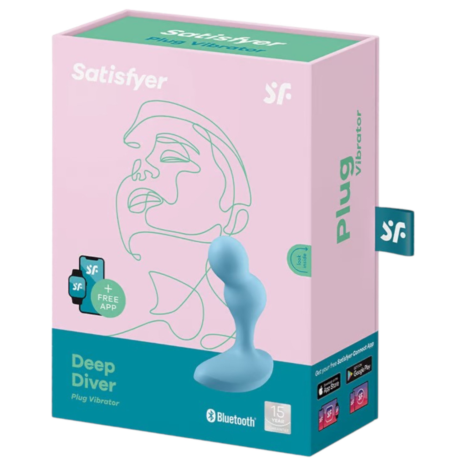 Satisfyer Deep Diver - App-controlled anal vibrator (blue)