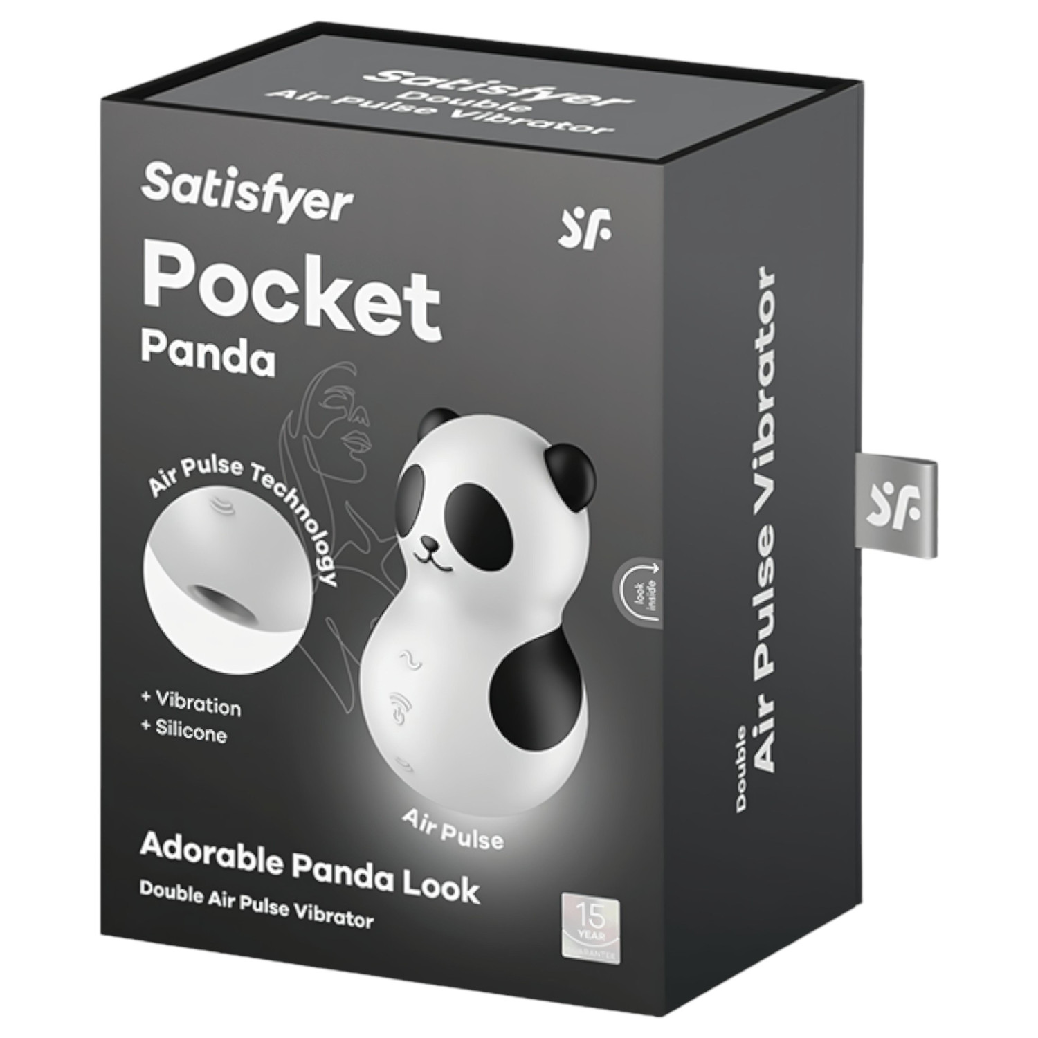 Satisfyer Pocket Panda - air-pulse clitoral stimulator (black)