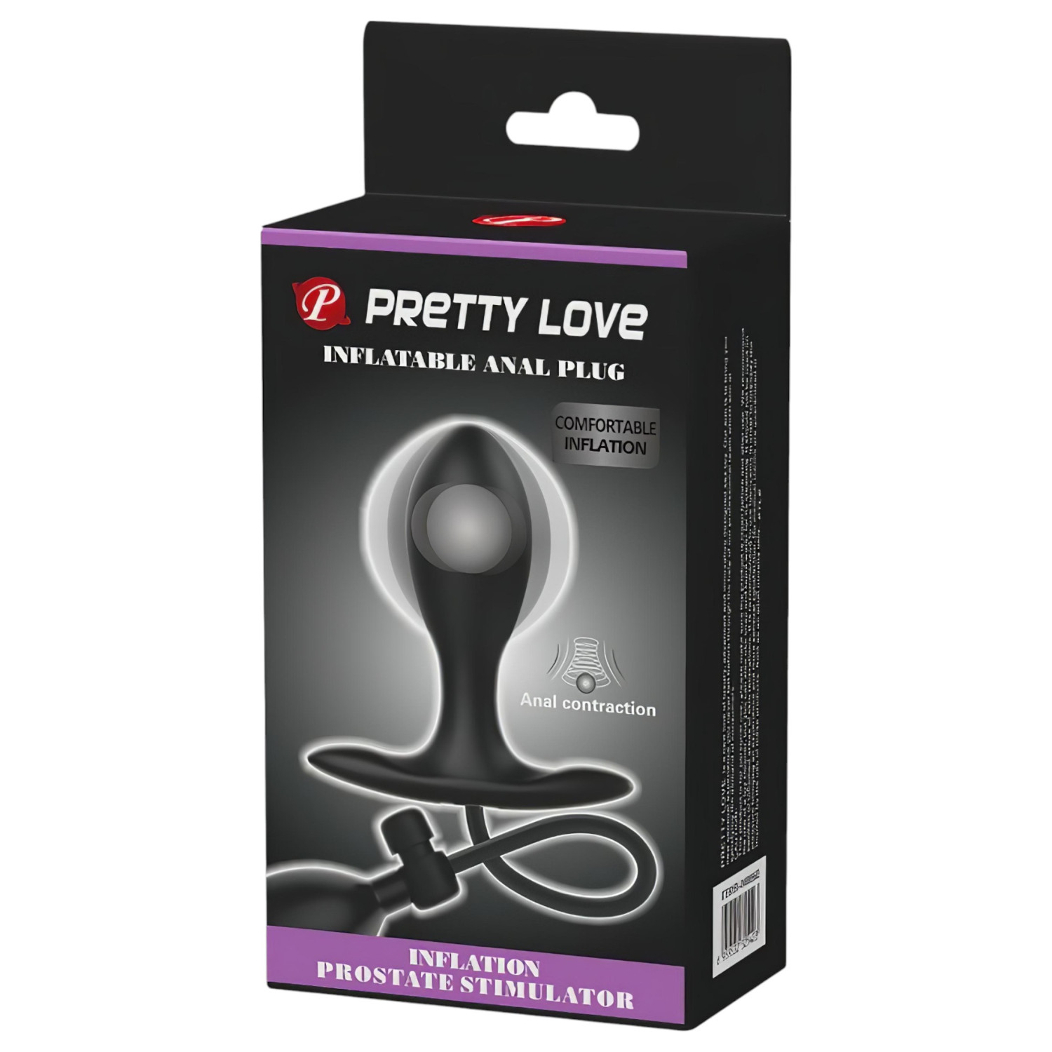 Pretty Love - Inflatable Anal Expander with Internal Ball (Black)